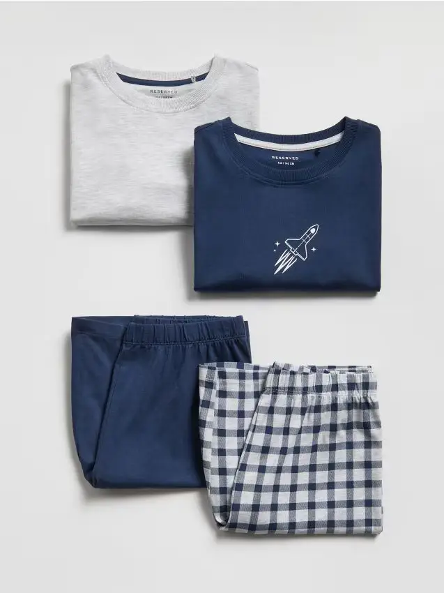 Pigiama in cotone confezione da 2 - blu scuro