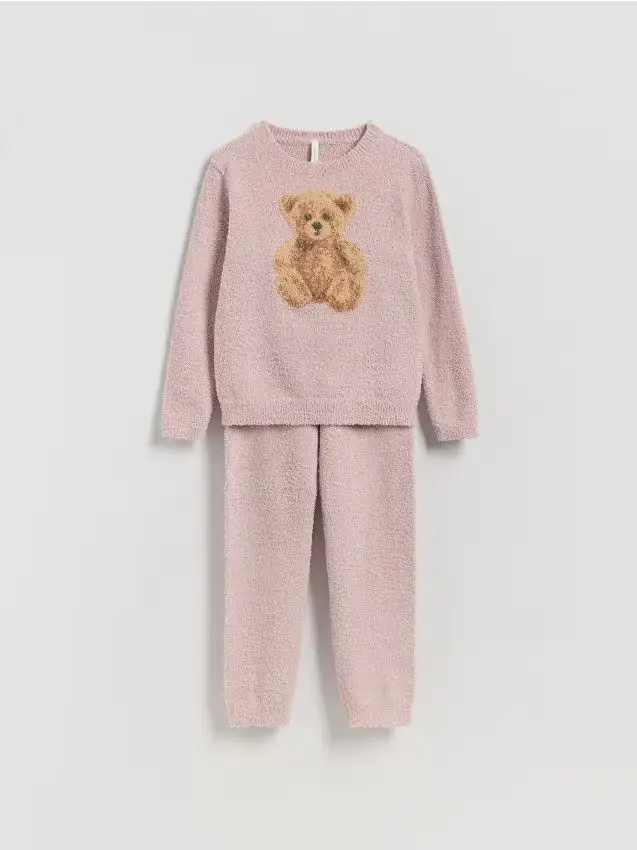 Pigiama morbido con pantaloni lunghi - rosa cipria