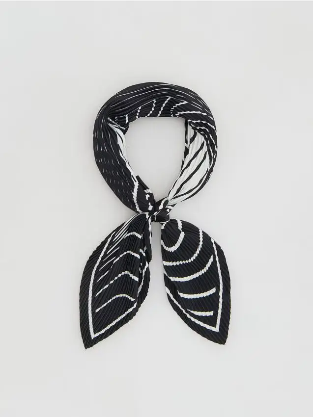 Pleated scarf - nero