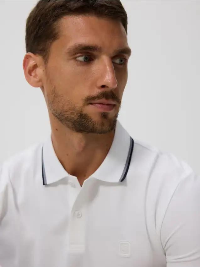 Polo in cotone mercerizzato - bianco