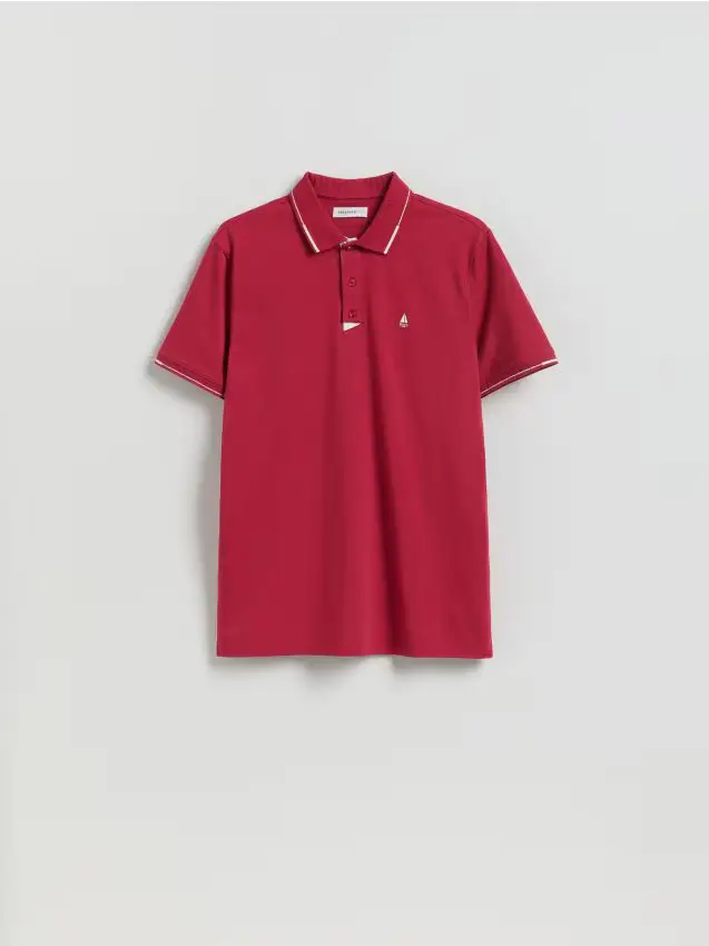 Reserved Polo Regular con bordino - rosso