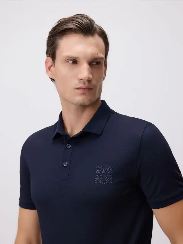 Polo regular fit - blu scuro