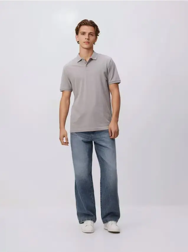 Polo regular fit - grigio chiaro