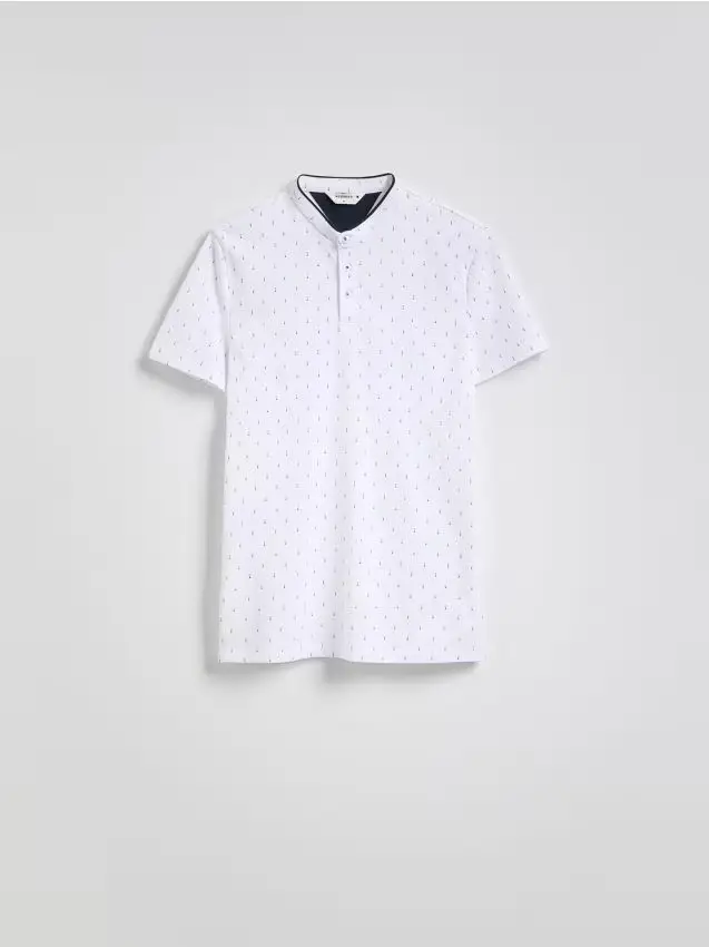 Polo regular fit in cotone - bianco