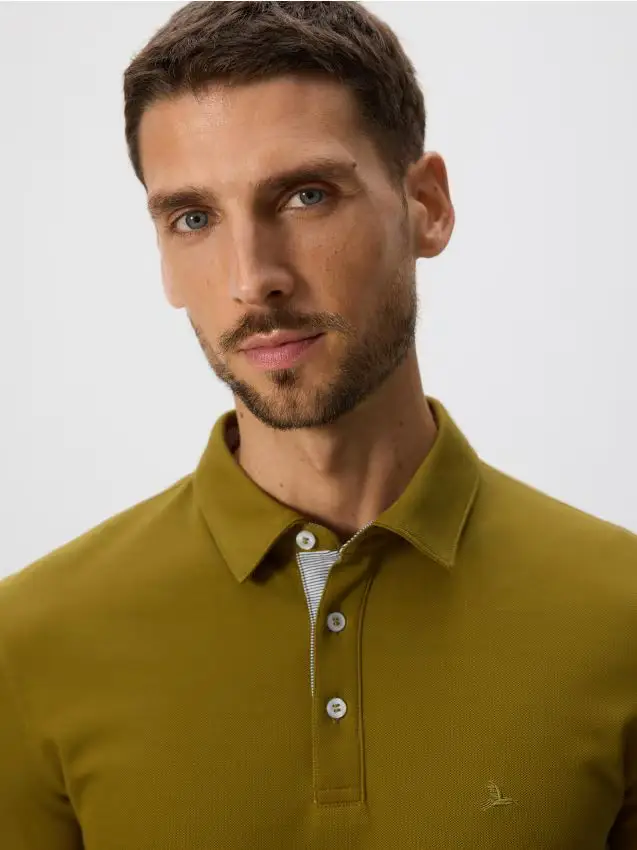 Polo regular fit - verde oliva chiaro
