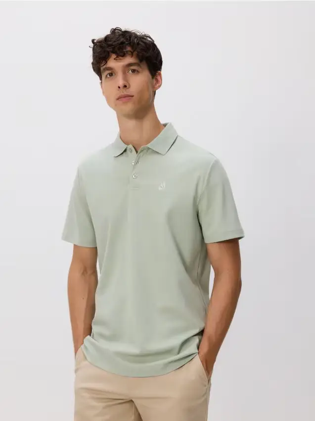 Polo regular fit - verde pallido