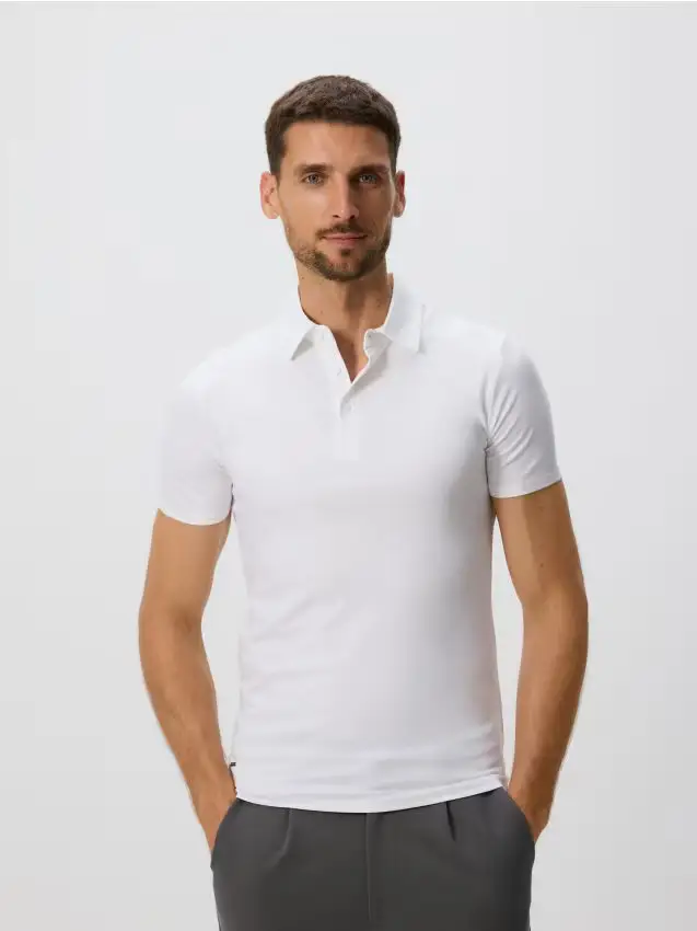 Polo slim fit - bianco