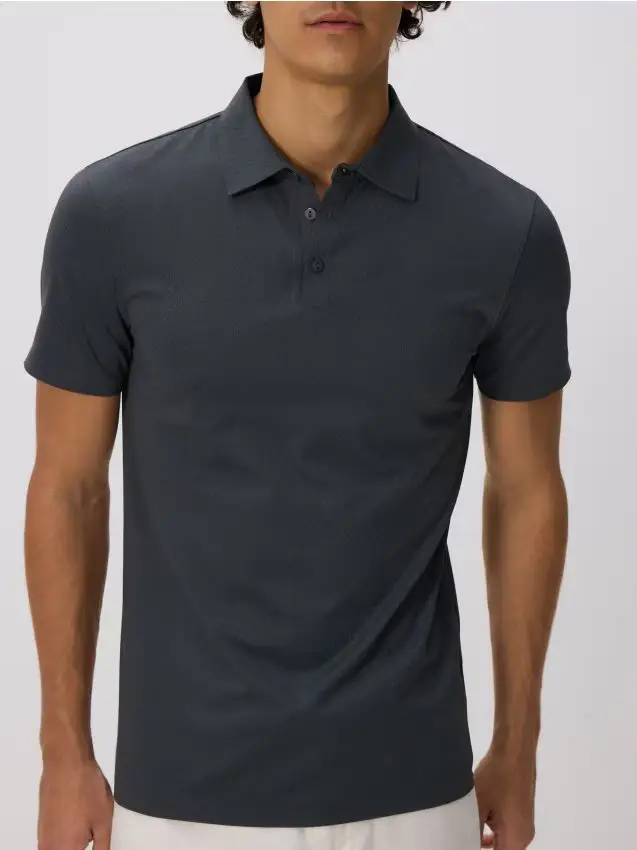 Polo slim fit - grigio scuro