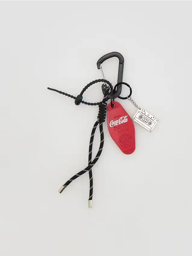 Portachiavi Coca-Cola con ciondoli - nero