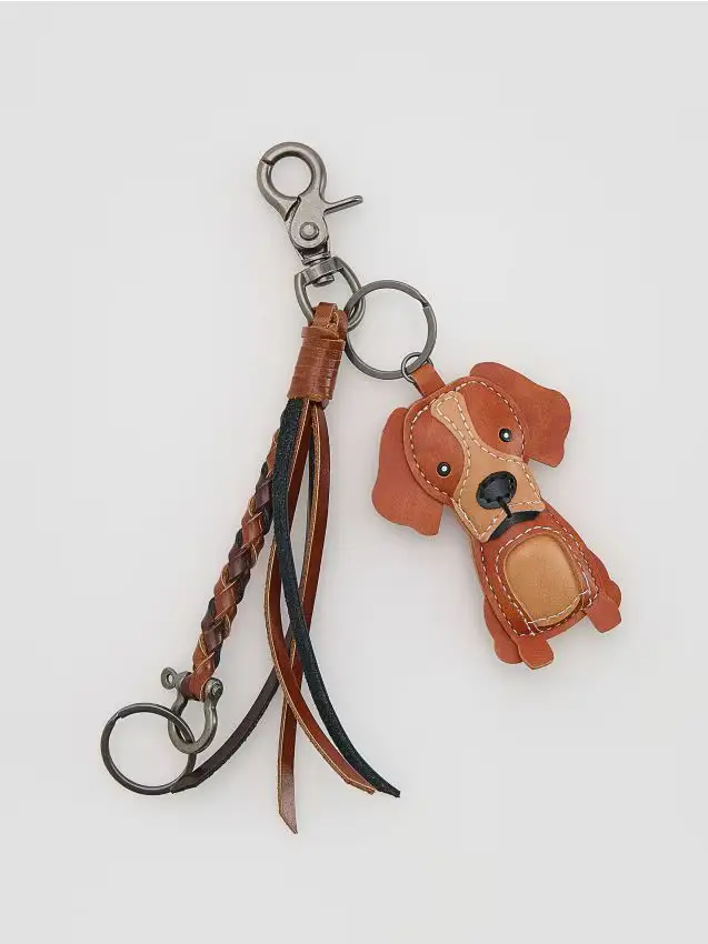 Portachiavi con ciondoli - marrone