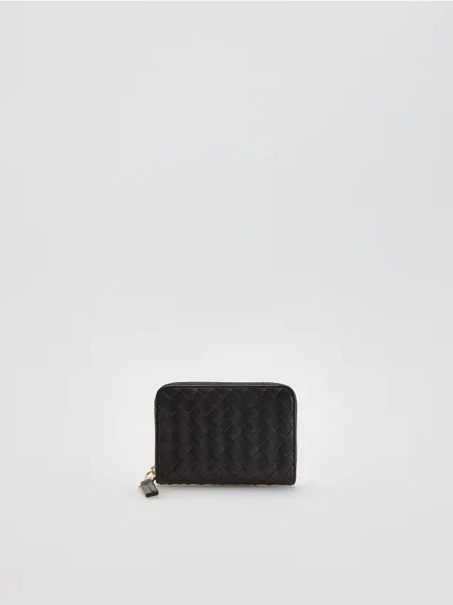 Portafoglio con zip - marrone scuro