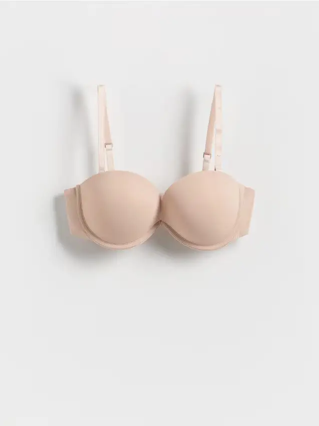 Reggiseno a balconcino push up - nude