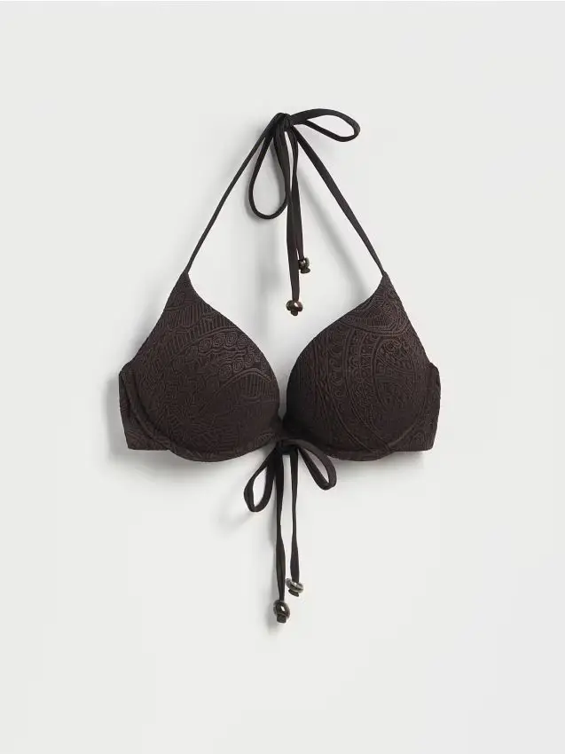 Reggiseno del costume da bagno - marrone scuro