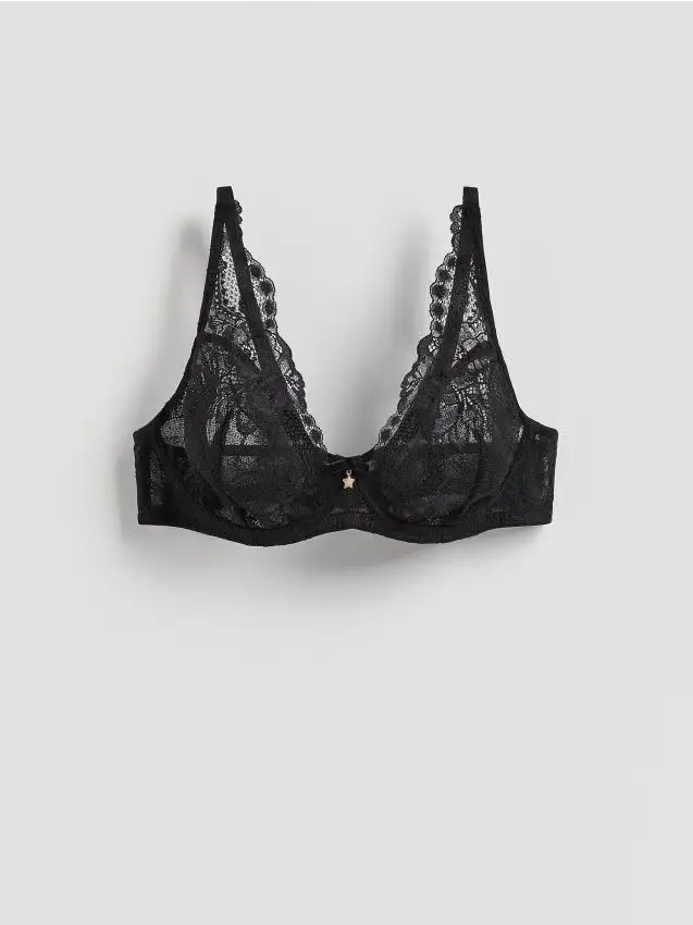 Reggiseno in pizzo - nero