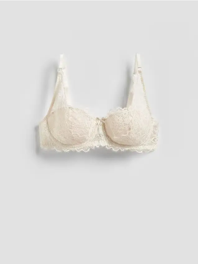 Reggiseno in pizzo - panna