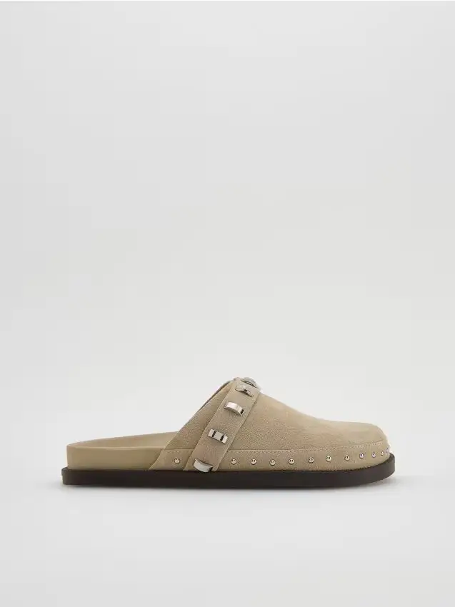 Sabot in pelle - beige