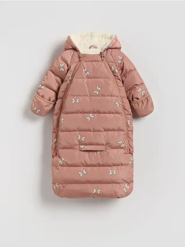 Sacco a pelo imbottito con piumino naturale - caffè