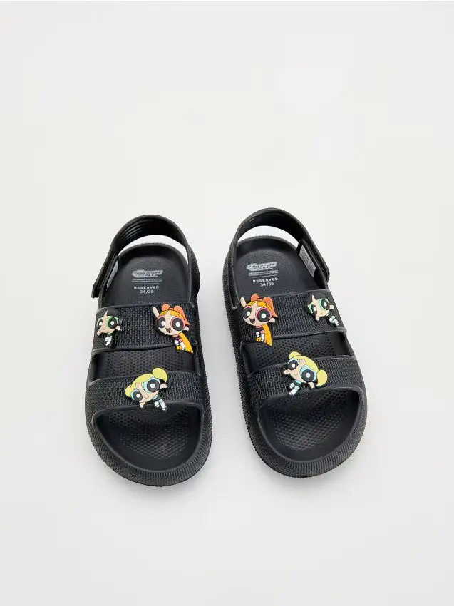 Sandali in gomma Powerpuff Girls - nero