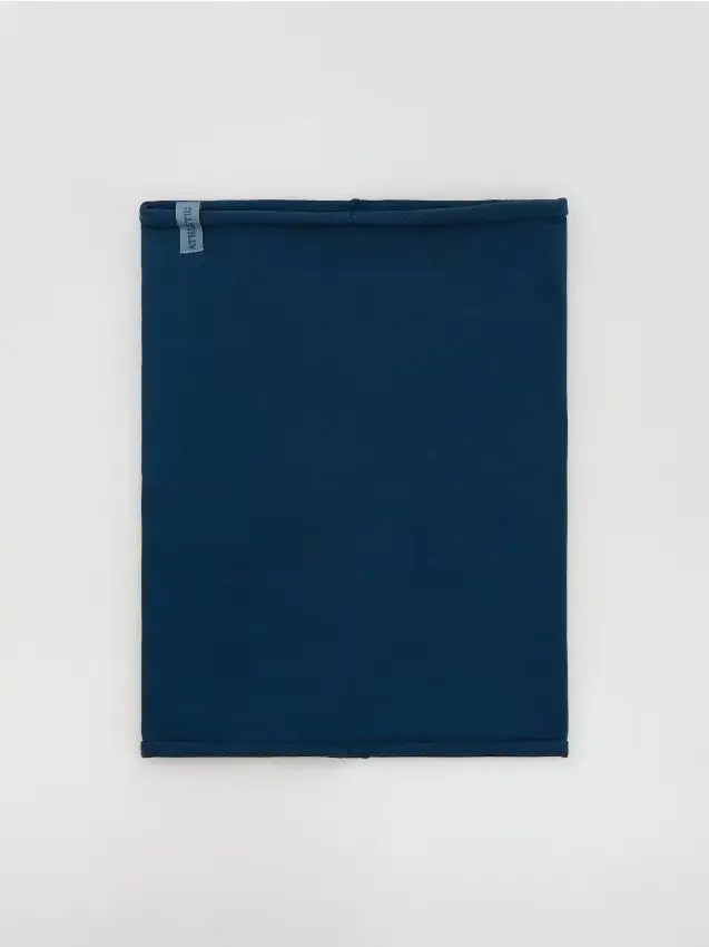 Scaldacollo in cotone con toppa - blu