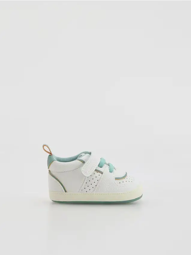 Scarpe con velcro - bianco