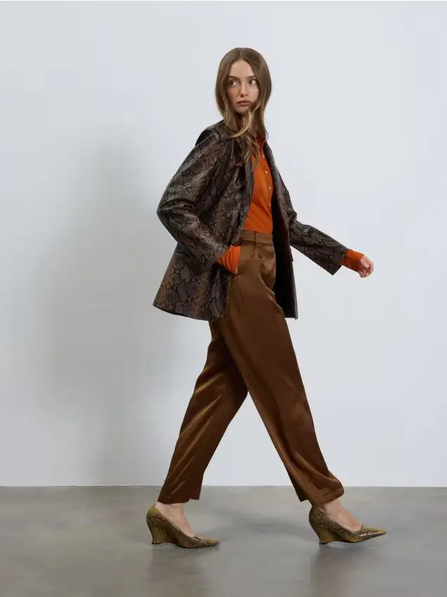 Scarpe con zeppa con motivo animale - multicolore