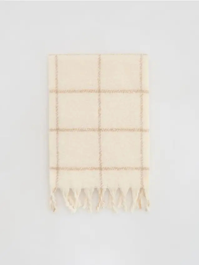 Sciarpa a quadri - grano