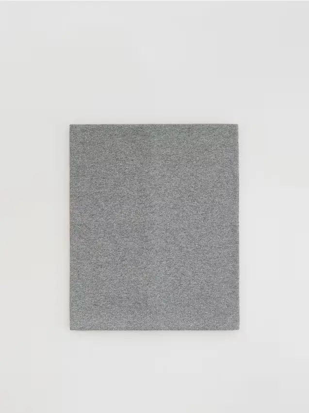 Sciarpa ad anello in misto cotone - grigio scuro