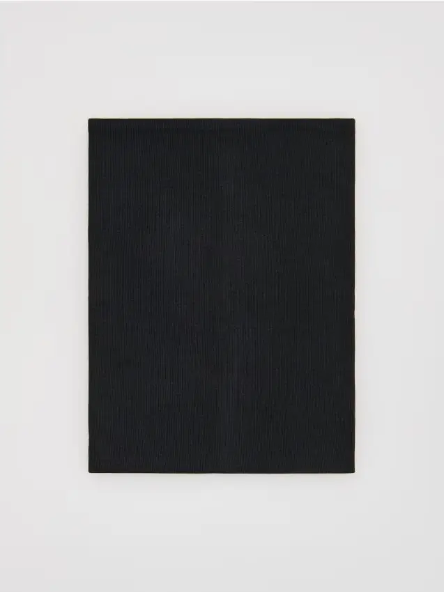 Sciarpa ad anello in misto cotone - nero