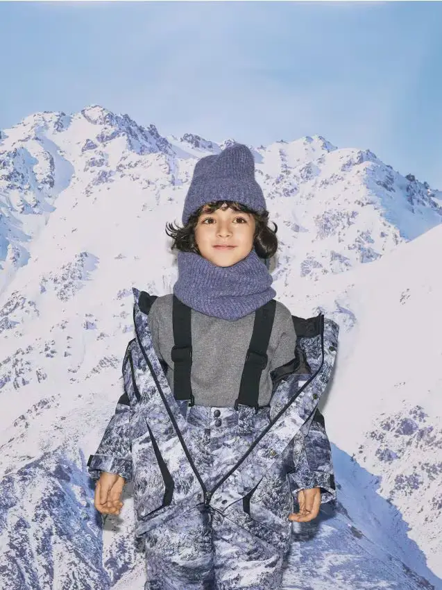 Sciarpa ad anello misto lana - blu scuro