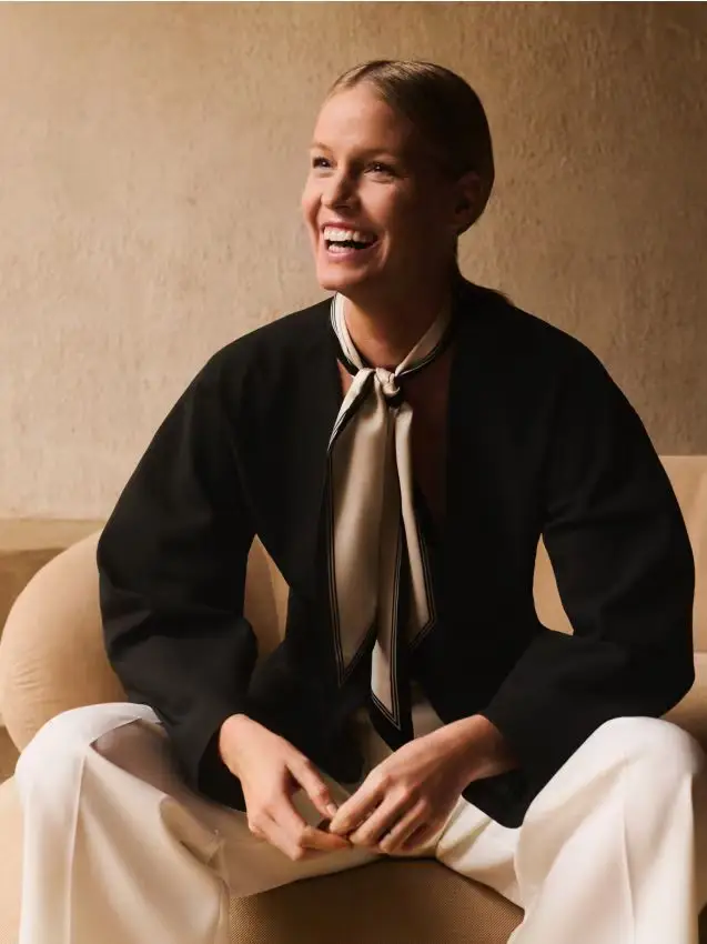 Sciarpa con finitura a contrasto - bianco