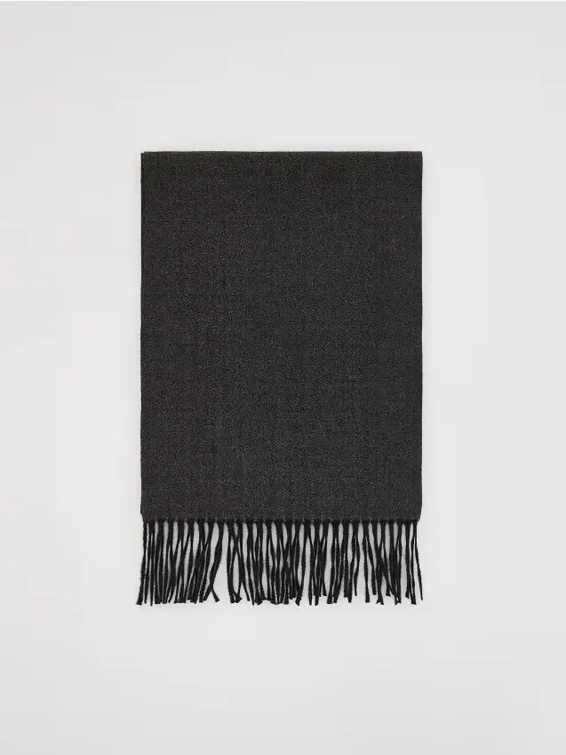 Sciarpa con frange - grigio scuro