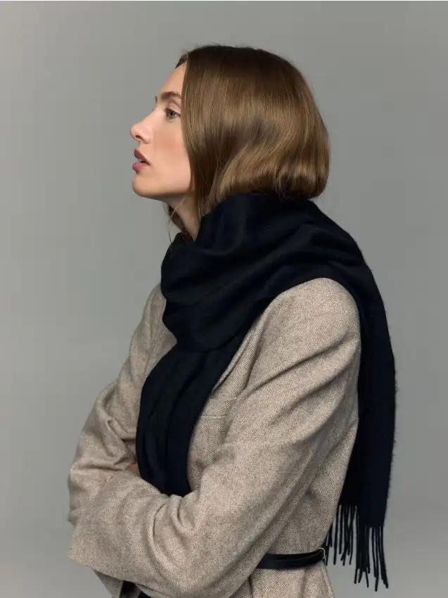 Sciarpa in lana - nero