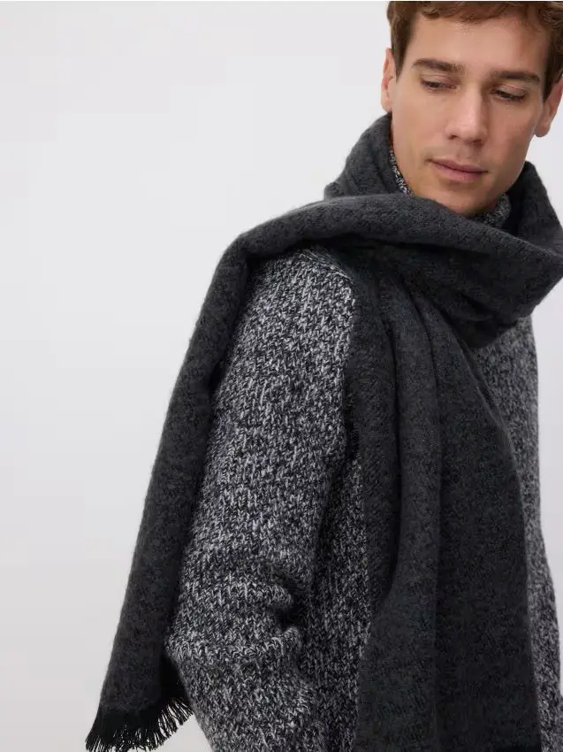 Sciarpa in misto lana - nero