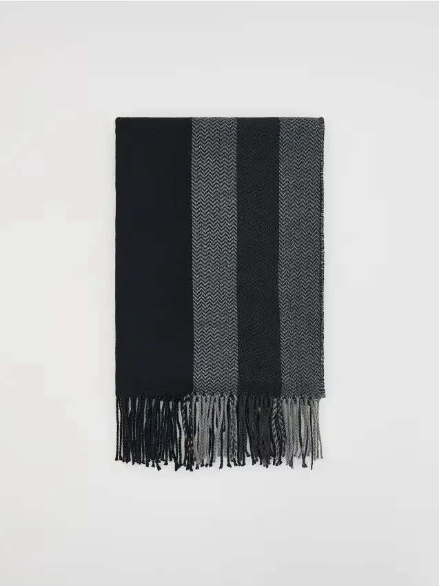 Sciarpa in misto viscosa - grigio scuro