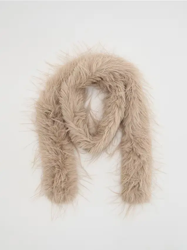 Sciarpa in pelliccia sintetica - talpa