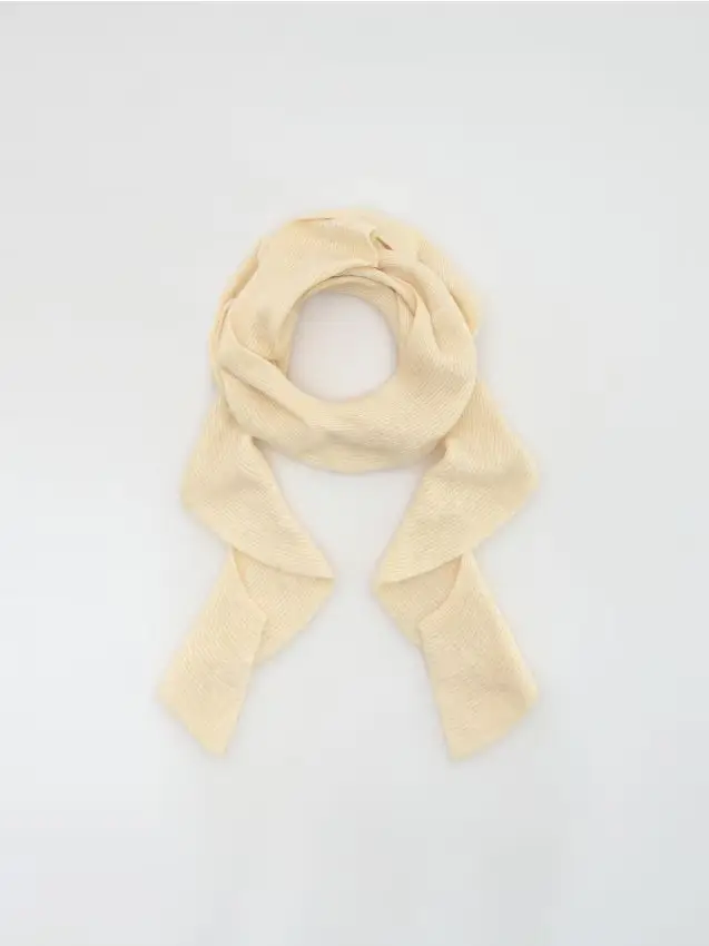 Sciarpa stretta con alpaca - grano