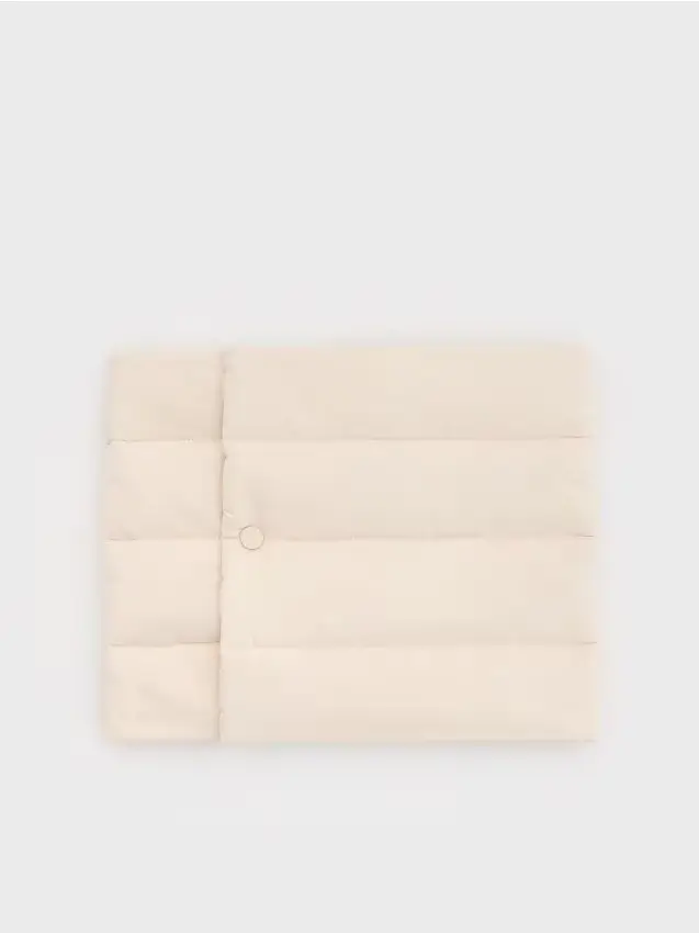 Sciarpa trapuntata con chiusura - panna