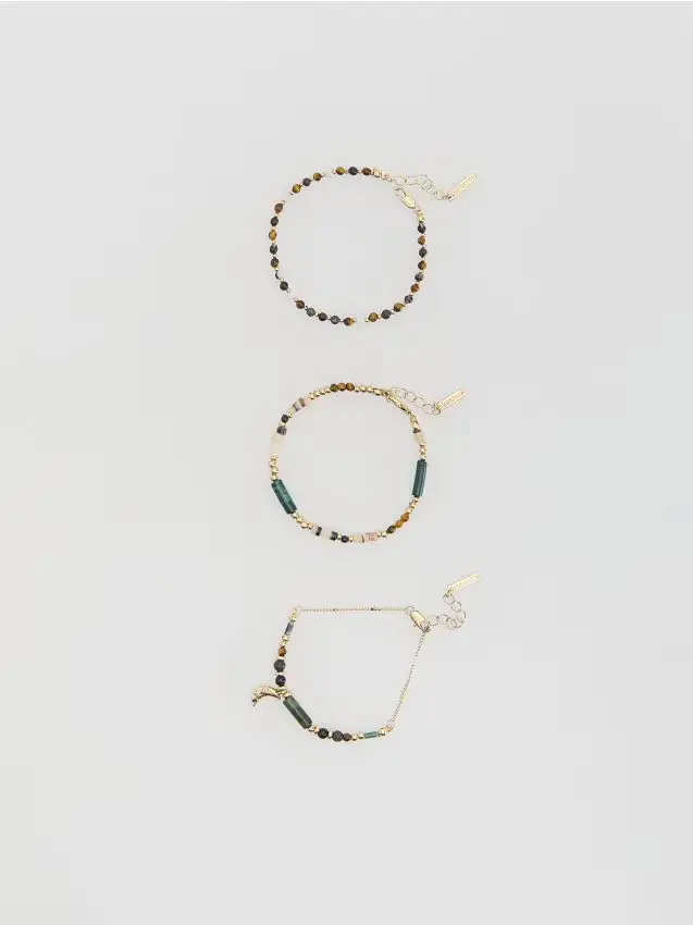 Set di bracciali con pietre - multicolore