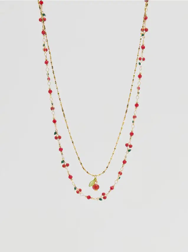 Set di collane a catena - rosso