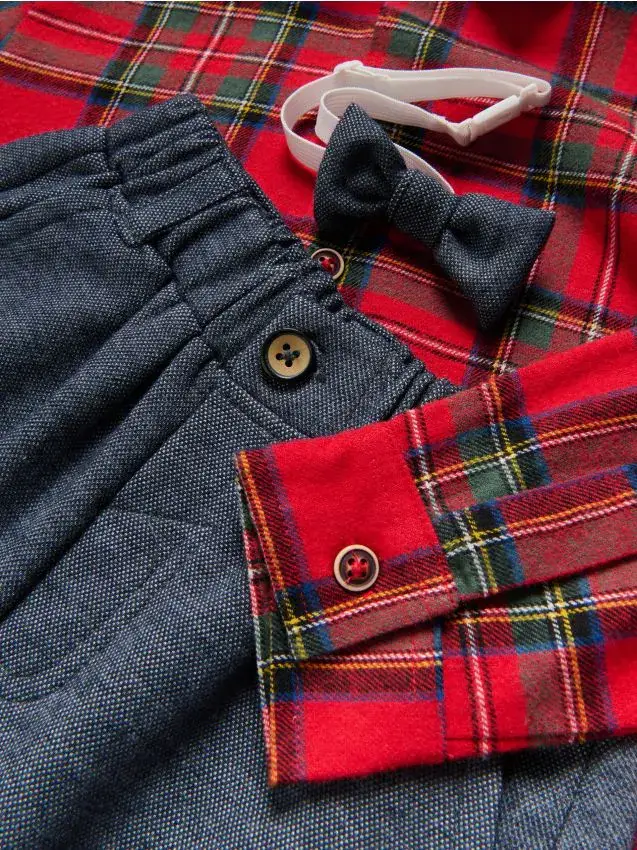 Set elegante con papillon - rosso