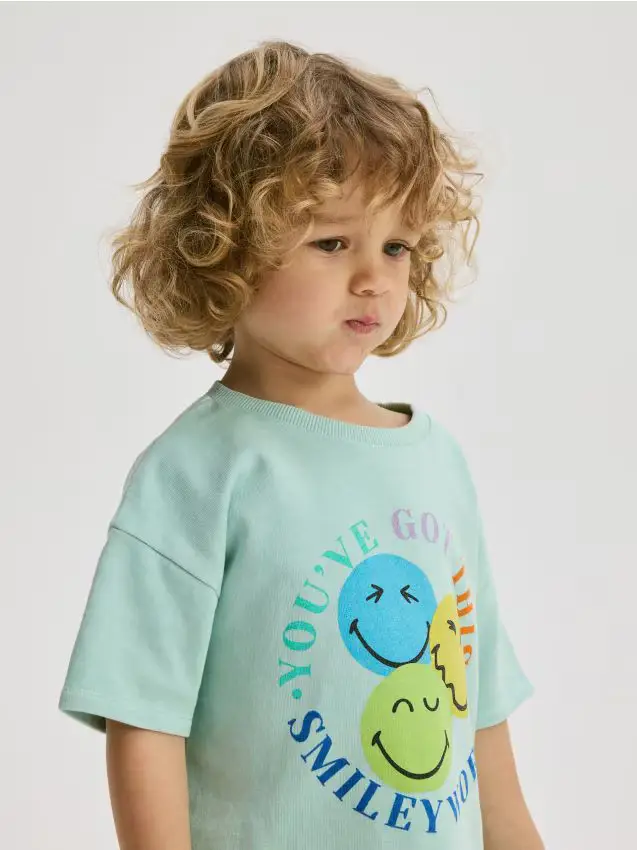 Set in cotone SmileyWorld® - acqua