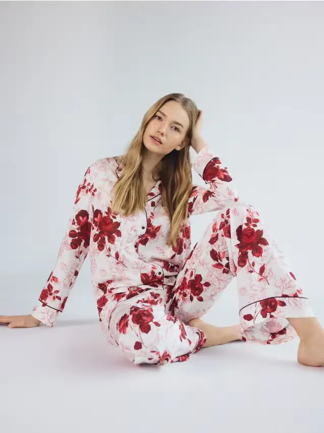 Set pigiama da due pezzi fantasia - rosa