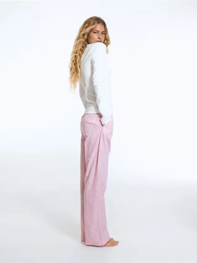 Set pigiama da due pezzi in cotone - rosa