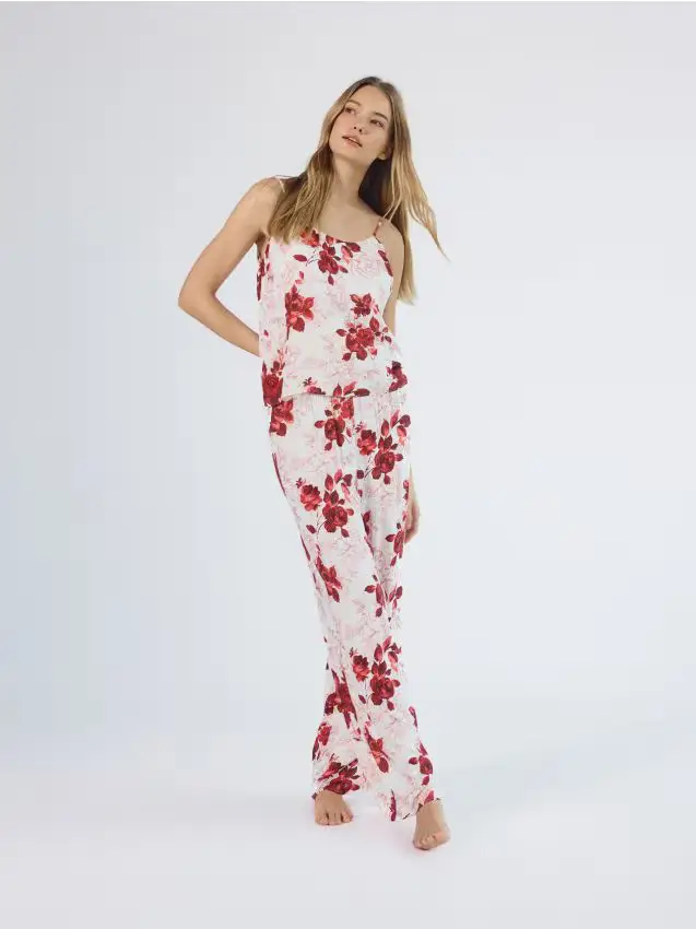 Set pigiama da due pezzi in viscosa - rosa