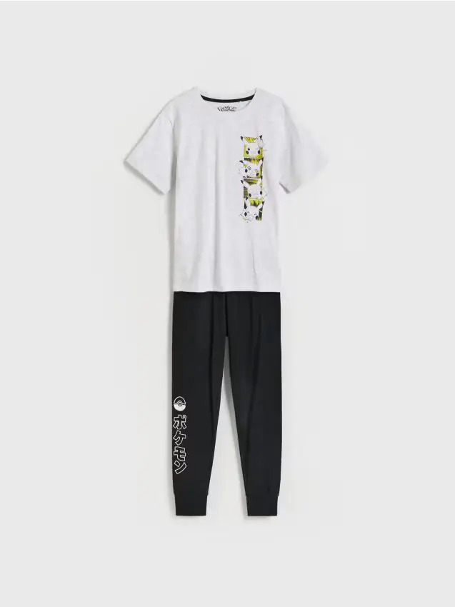 Set pigiama da due pezzi Pokémon - grigio chiaro