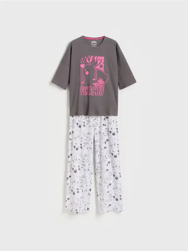 Set pigiama da due pezzi Pokémon - grigio scuro