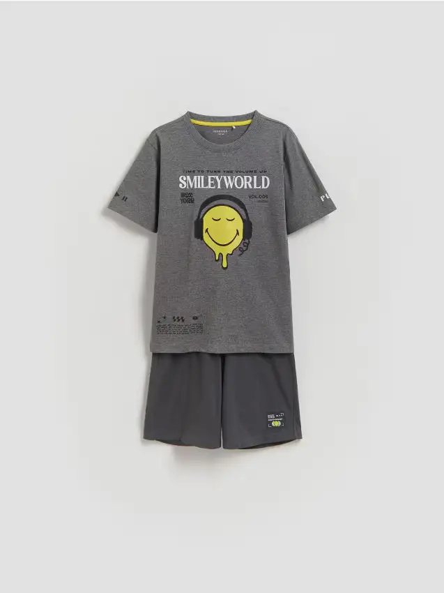 Set pigiama in cotone SmileyWorld® - grigio medio