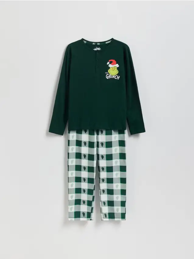 Set pigiama natalizio Grinch - verde scuro