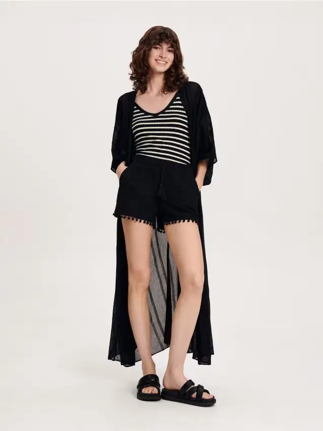 Shorts con fusciacca - nero