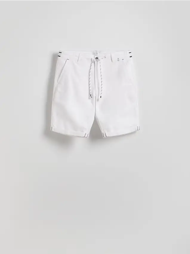 Shorts slim fit - bianco